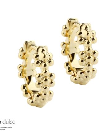 Lots Of Flowers Hoop Medium   Golden