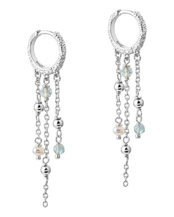 Lunella Sky Hoop   Silver
