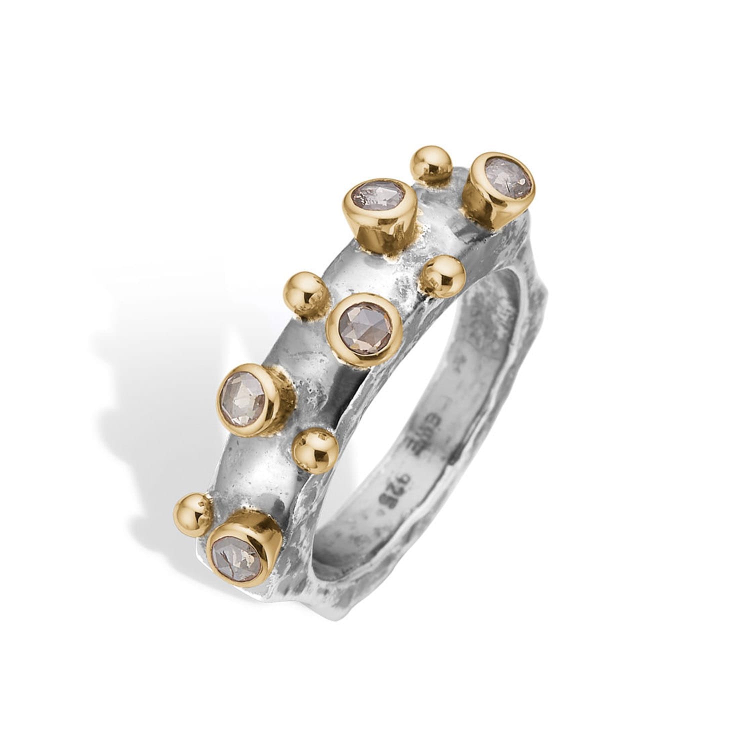 Manhattan  -rose Silver Ring 52