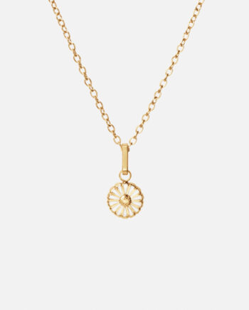 Marguerit Halskæde 18k Guldbelagt 8mm