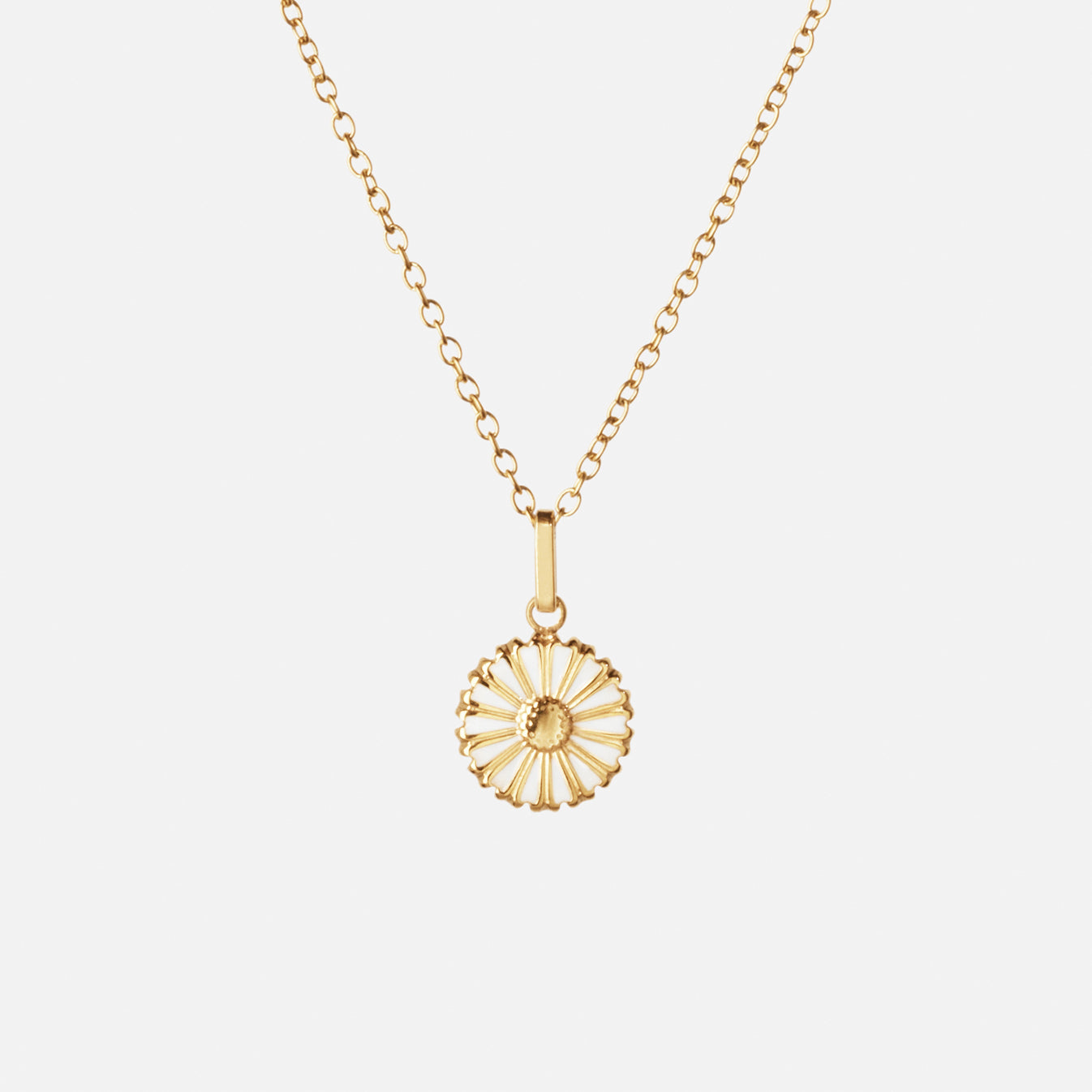 Marguerit Halskæde 18k Guldbelagt 12mm