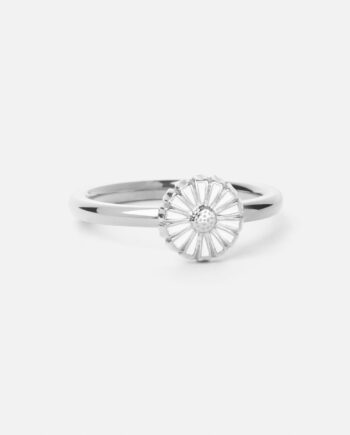 Marguerit Ring Sølvfarvet 8mm