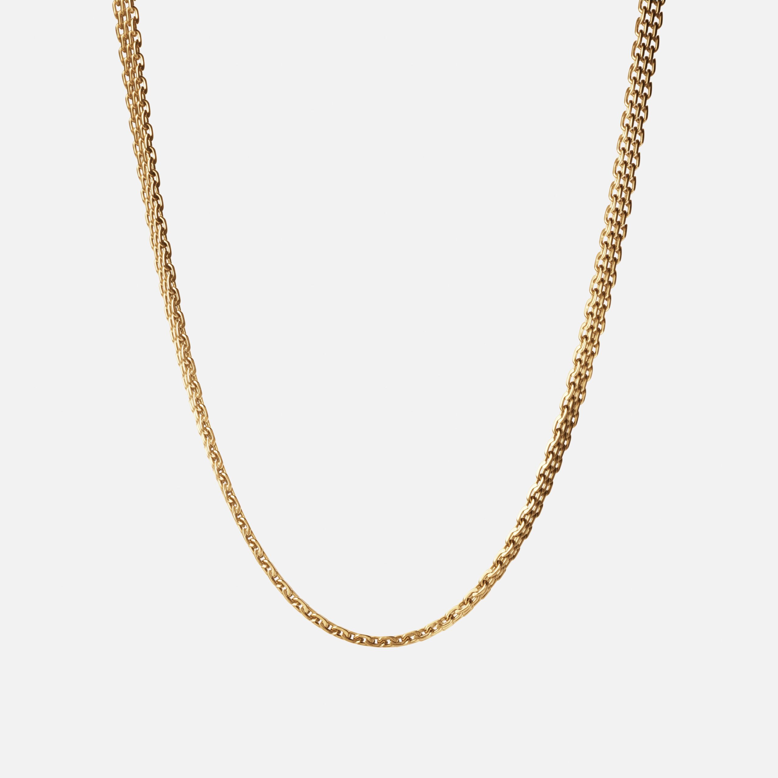 Mesh Halskæde 18k Guldbelagt 6mm