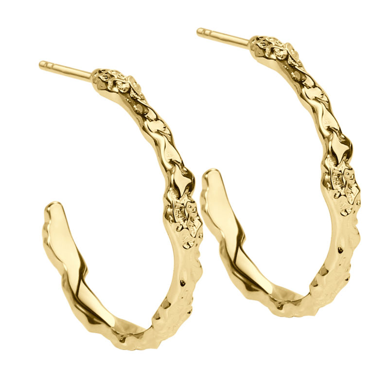 Mila Hoop 25 Mm   Golden