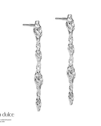 Mila Stud Long   Silver