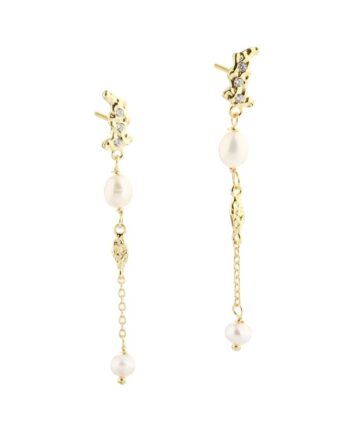 Milena Long Earstud   Gold