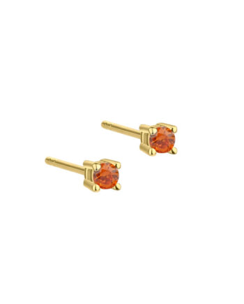 Mini Kaya Orange Earstud   Golden