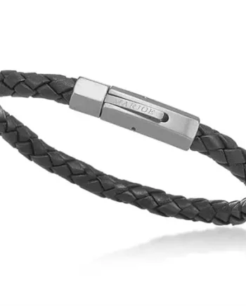 6mm Læderarmbånd   Boloflet  Quot Sort Quot