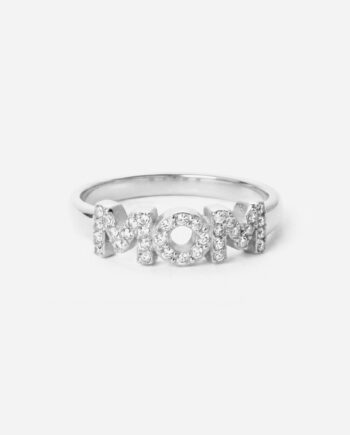 Mom Zirkon Ring Sølvfarvet