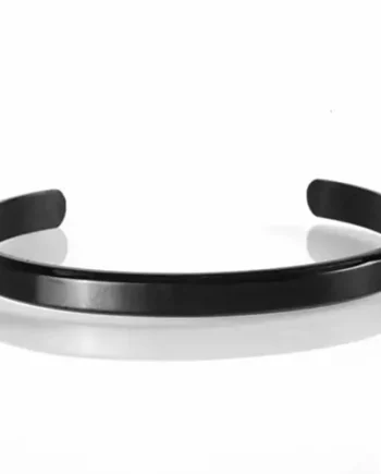 Nate Bangle Rustfri Stål Blackcoatet