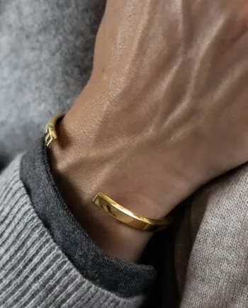 Nate Bangle Rustfri Stål Golden