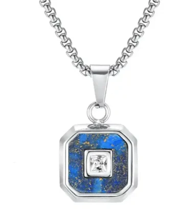 Neck Steel Blue Halssmykke Med Sten