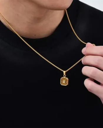 Neck Stone Halssmykke ædelstål Forgyldt