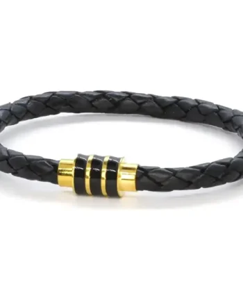Nezir Læderarmbånd Sort