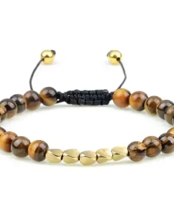 Niazy Perlearmbånd   Tiger Eye Golden