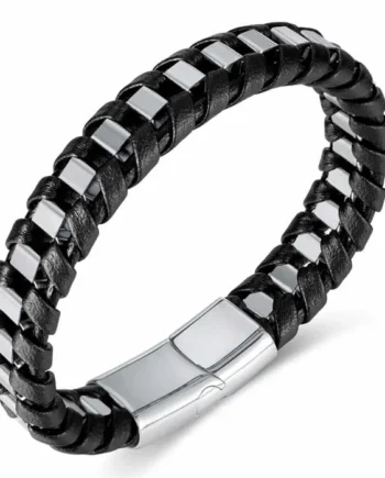 Nizal Armbånd Med Stål Og Fiberlæder