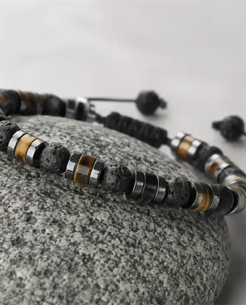 Nordic Stone Armbånd   Lava   Tiger Eye