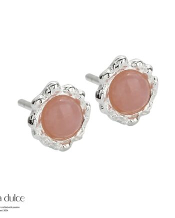 Opal Stud  ørestikker   Sterling Sølv Med   Mm  Pink Opal