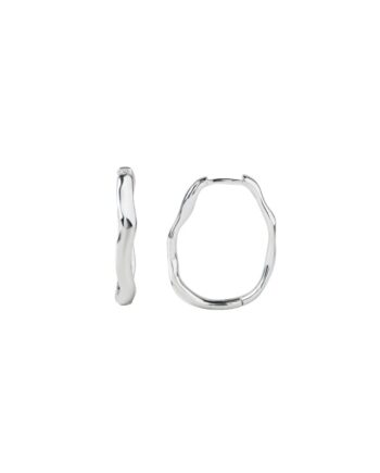 Oval Minara Hoop Big    Silver