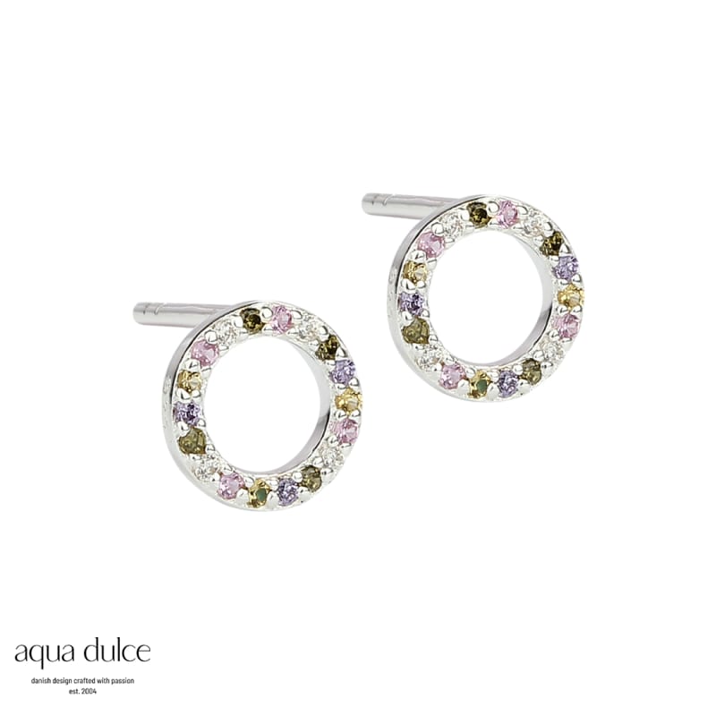 Pastel Circle Earstud   Silver