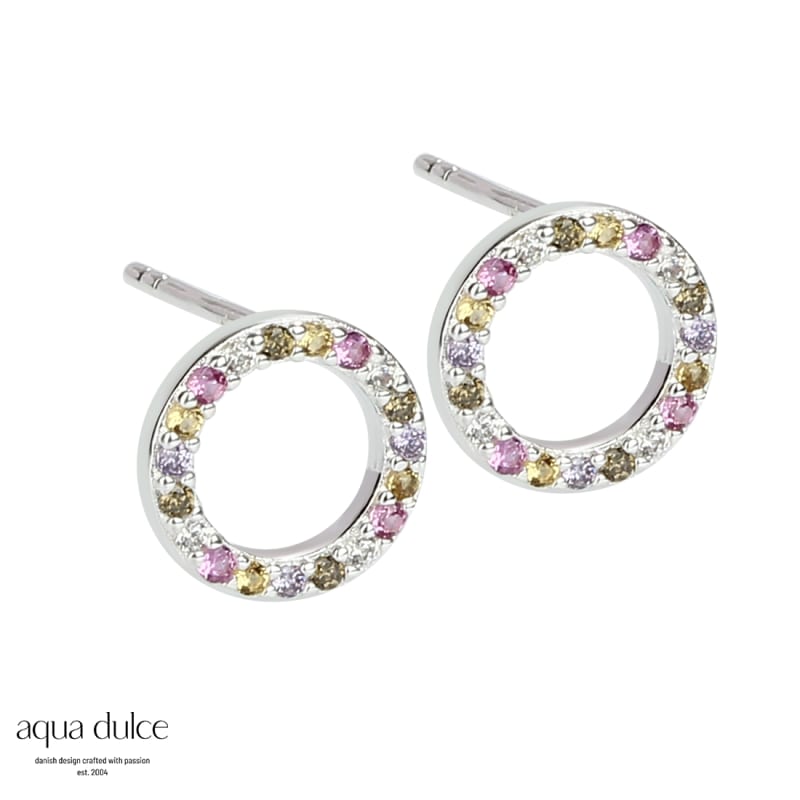 Pastel Circle Earstud   Silver