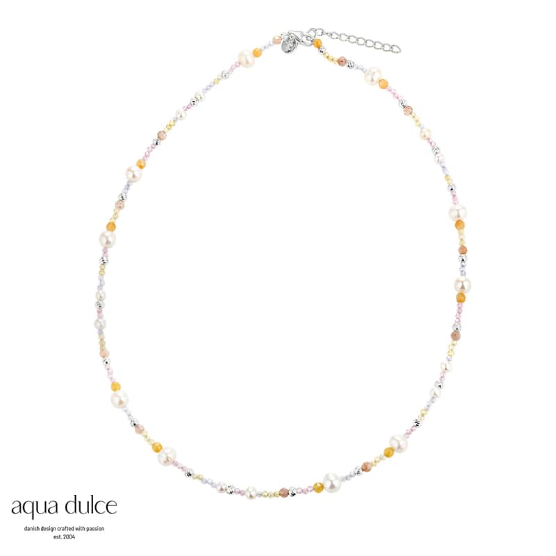 Pastel Love Necklace   Silver