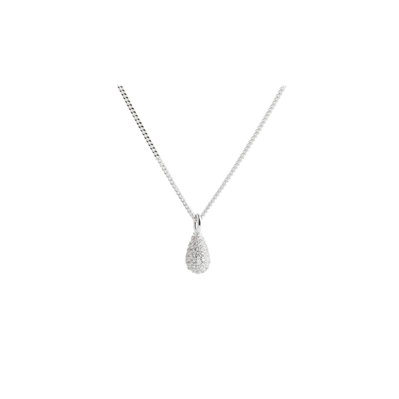 Pavé Necklace    Silver