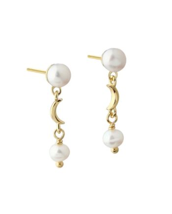 Pearl Moon Earstud    Golden