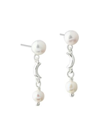 Pearl Moon Earstud   Silver