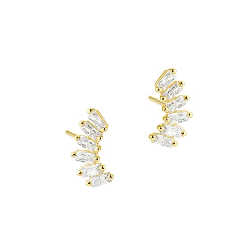 Philina Clear Earstud   Golden