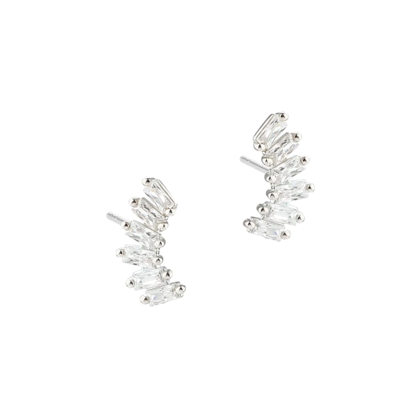 Philina Clear Earstud   Silver