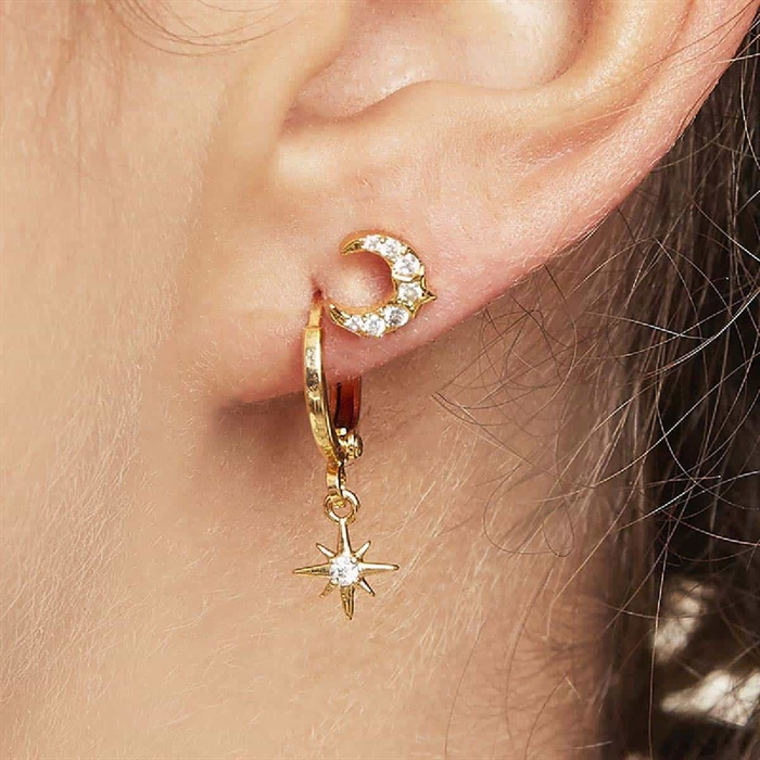 Piercing Stick Med Cz   Moon
