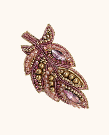Pink Leaf   Brooch