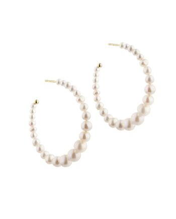 Pretty Nina Giant Hoop   Silver