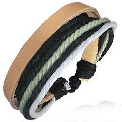 Quot Cord Quot  Læder Bomuld Armbånd