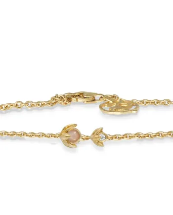 Rabinovich Armbånd Forgyldt Med Peach Månesten Water Lily