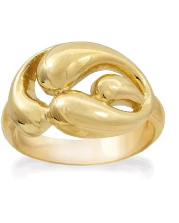 Rabinovich Forgyldt Ring Curvy Class Størrelse 51