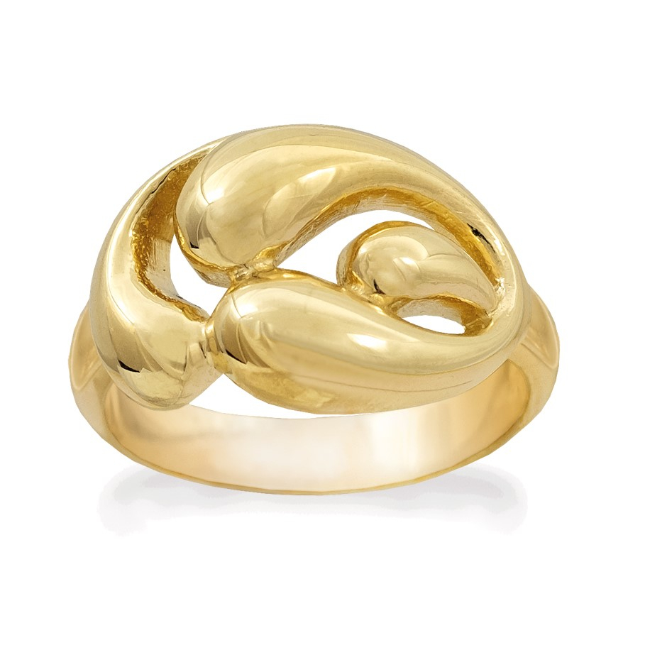 Rabinovich Forgyldt Ring Curvy Class Størrelse 51