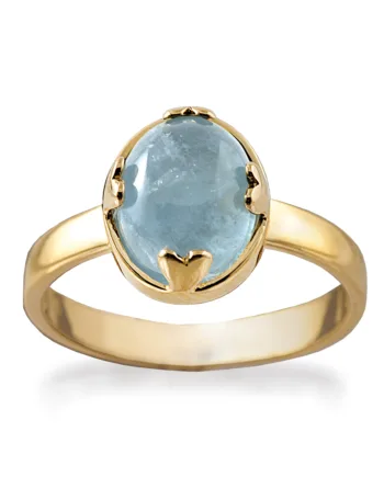 Rabinovich Guldring Med Aquamarin Loving Embrace Størrelse 51