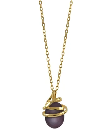Rabinovich 14 Kt  Guldvedhæng Med Peacock Perle Serpentine