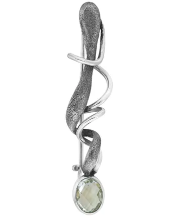Rabinovich Sølv Broche Med Prasiolit Classy Curl