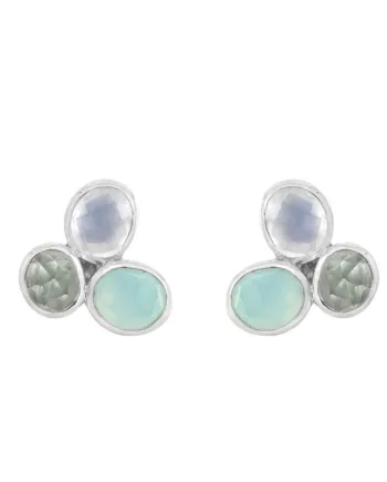 Rabinovich Sølv ørestik Med Blå Sten Ocean Crush