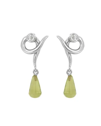 Rabinovich Sølv ørestikker Med Peridot Rainforest Dew