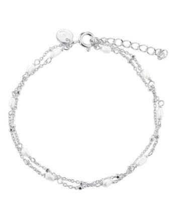 Rice Dot Double Bracelet    Silver