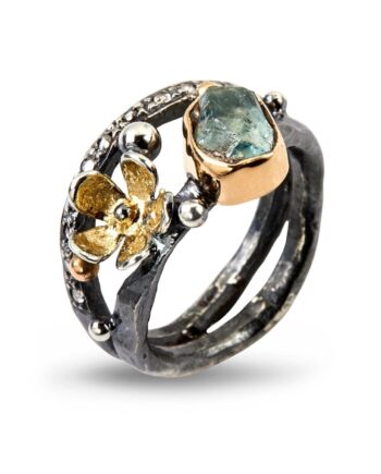 Ring Dubeca Aqua Flower 52