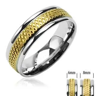 Ring Goldplated  Quot Rustfrit Stål Quot