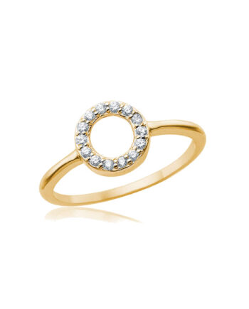 Ring   Guldbelagt Sølv 48
