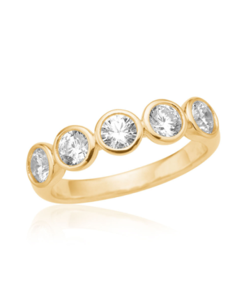 Ring   Guldbelagt Sølv Med Store Zirkonia 61