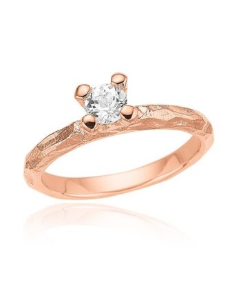 Ring   Rosaforgyldt Sølv 50