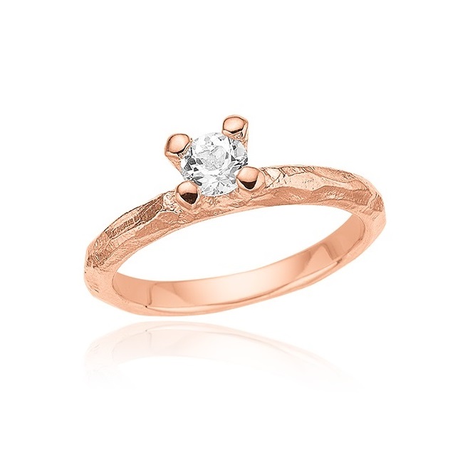 Ring   Rosaforgyldt Sølv 50